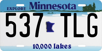 MN license plate 537TLG