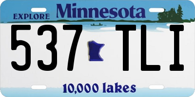MN license plate 537TLI