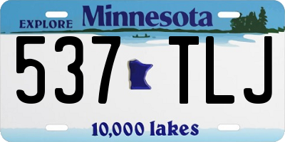 MN license plate 537TLJ