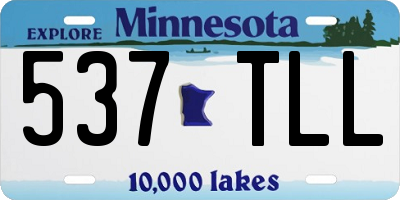 MN license plate 537TLL