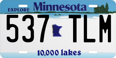 MN license plate 537TLM