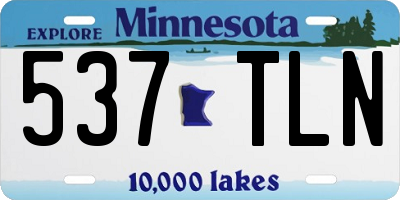 MN license plate 537TLN