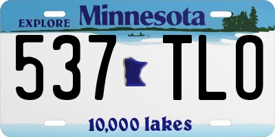 MN license plate 537TLO