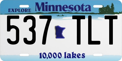 MN license plate 537TLT
