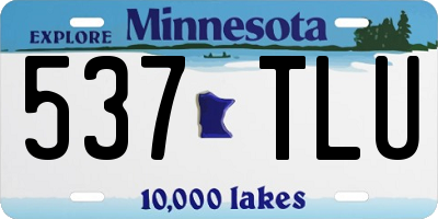 MN license plate 537TLU