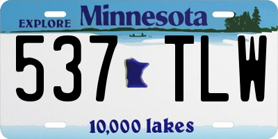 MN license plate 537TLW