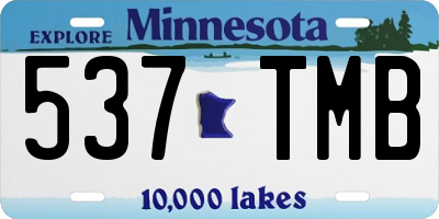 MN license plate 537TMB