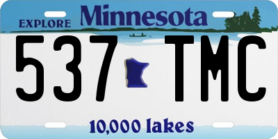 MN license plate 537TMC