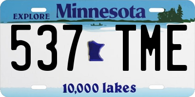 MN license plate 537TME