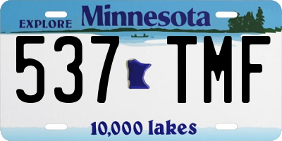 MN license plate 537TMF