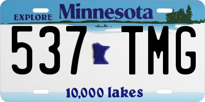 MN license plate 537TMG