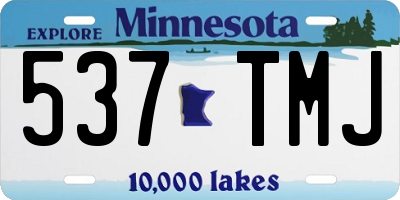 MN license plate 537TMJ