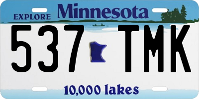 MN license plate 537TMK