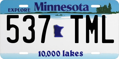 MN license plate 537TML