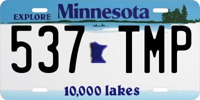 MN license plate 537TMP