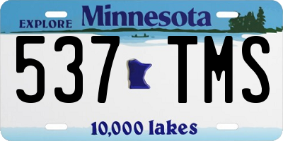 MN license plate 537TMS