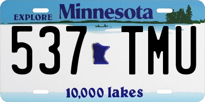 MN license plate 537TMU
