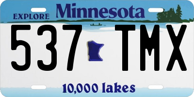 MN license plate 537TMX