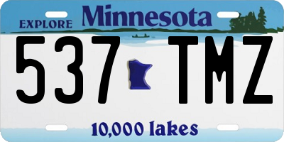 MN license plate 537TMZ