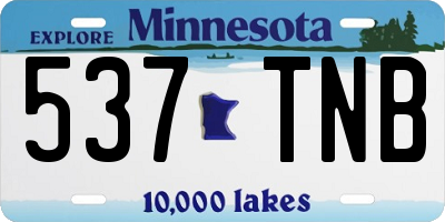 MN license plate 537TNB