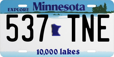 MN license plate 537TNE