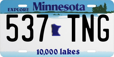 MN license plate 537TNG