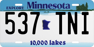 MN license plate 537TNI