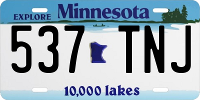 MN license plate 537TNJ