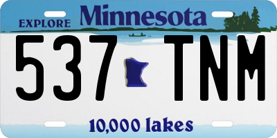 MN license plate 537TNM
