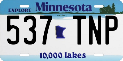 MN license plate 537TNP
