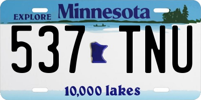 MN license plate 537TNU