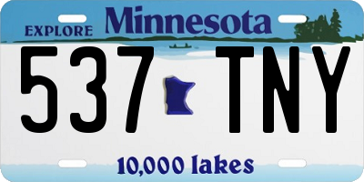 MN license plate 537TNY