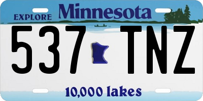 MN license plate 537TNZ