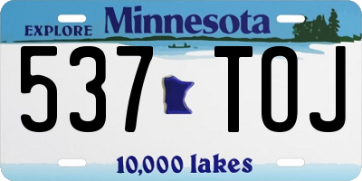MN license plate 537TOJ