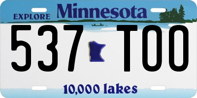 MN license plate 537TOO