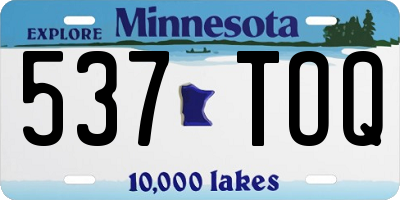 MN license plate 537TOQ