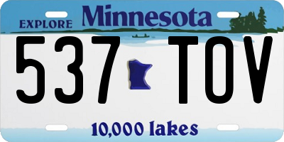 MN license plate 537TOV