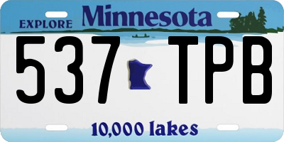 MN license plate 537TPB