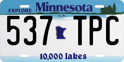 MN license plate 537TPC