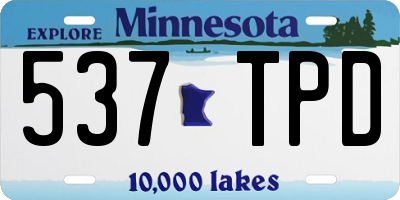 MN license plate 537TPD