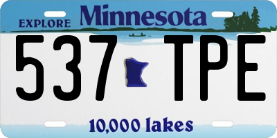 MN license plate 537TPE