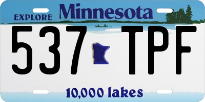 MN license plate 537TPF