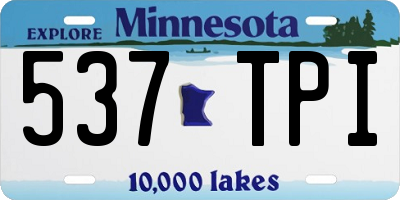 MN license plate 537TPI