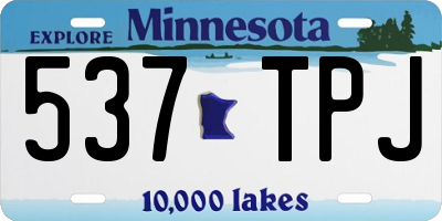 MN license plate 537TPJ