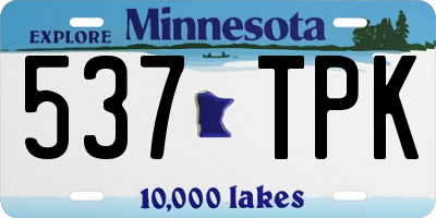 MN license plate 537TPK