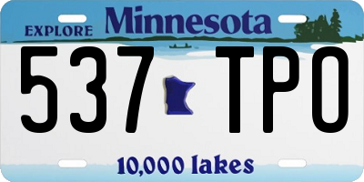 MN license plate 537TPO