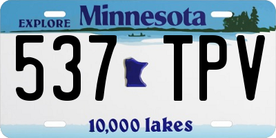 MN license plate 537TPV