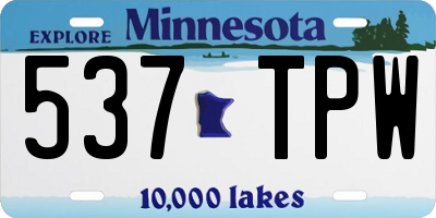 MN license plate 537TPW