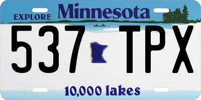 MN license plate 537TPX