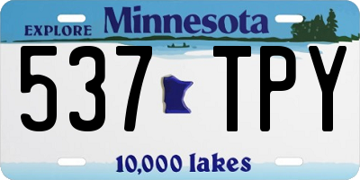 MN license plate 537TPY